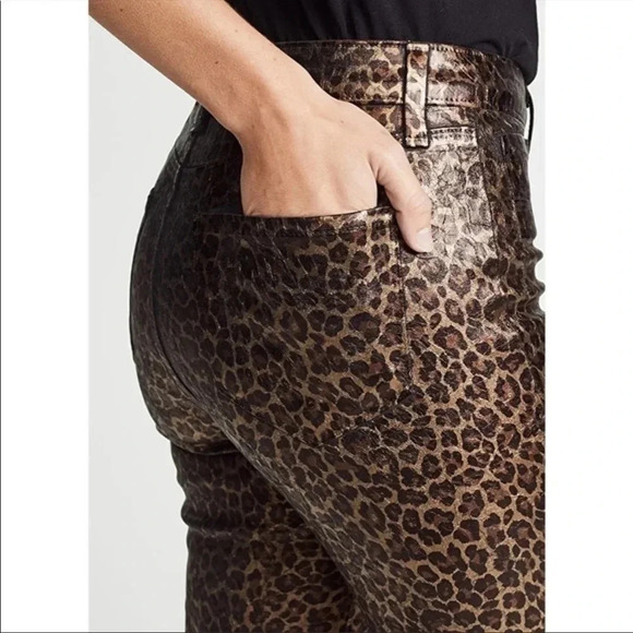 L’AGENCE Margot metallic leopard high waisted denim - Picture 4 of 11